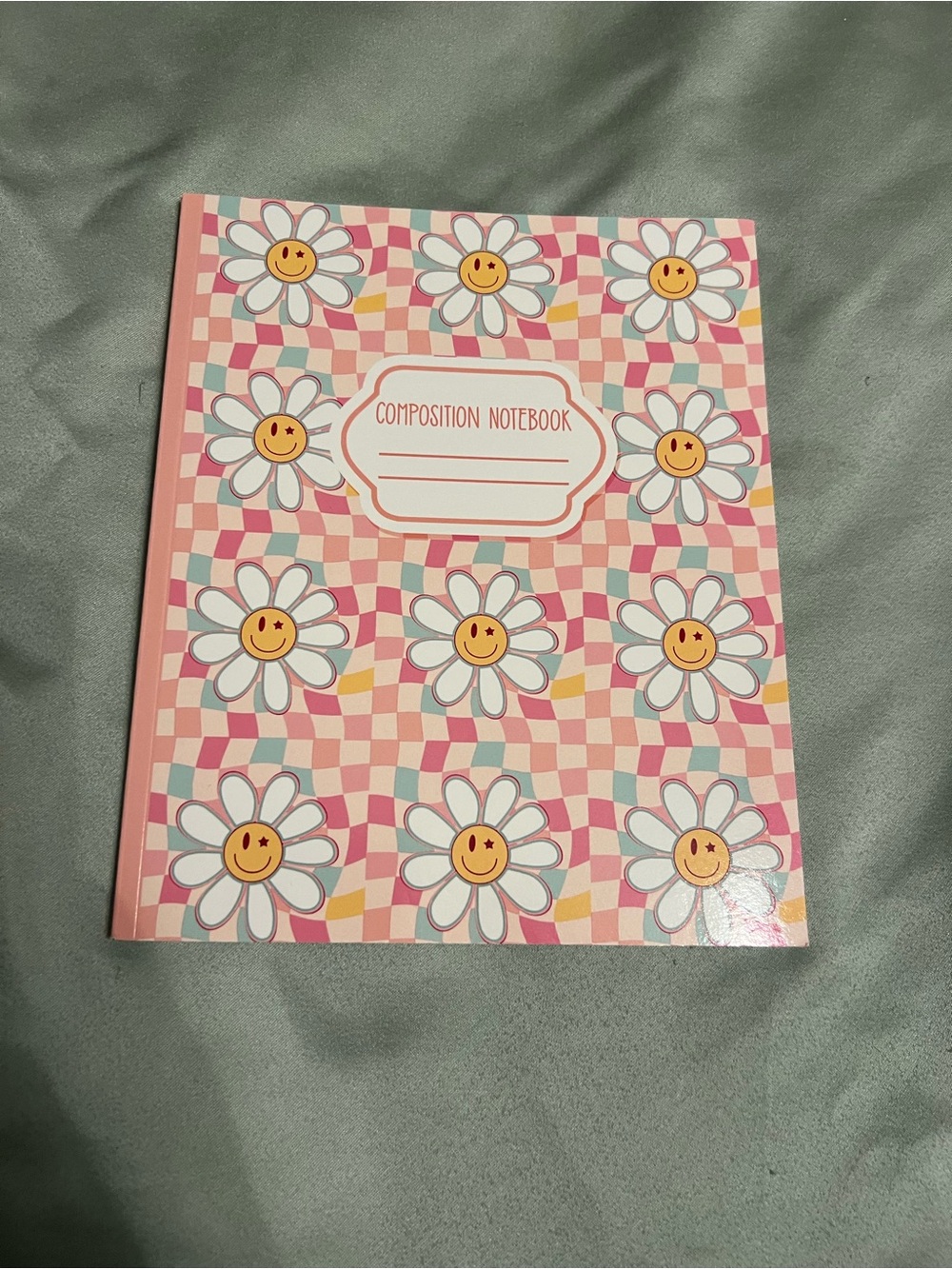 New Composition Notebook Pink Daisy Smile for Kids or Adults